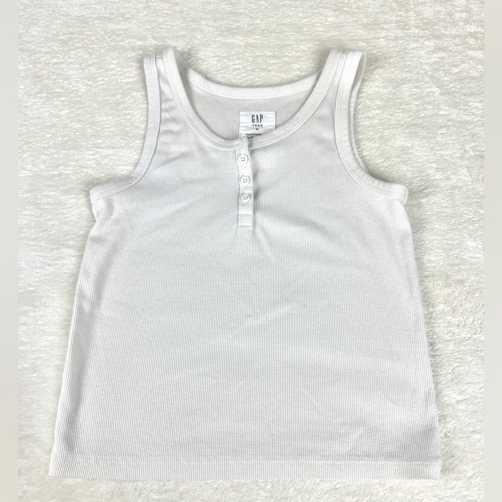 Gap Teen Girls white Crop top tank top like new sz XL